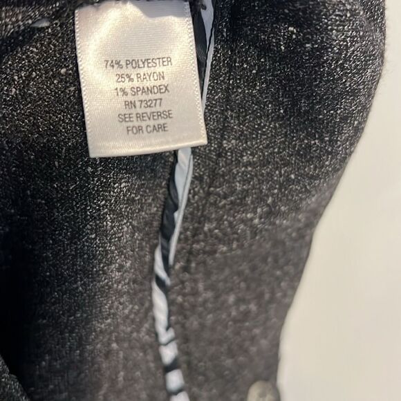 Dana Buchaman Women’s 12 Charcoal Gray Tweed professional work slacks pants - Picture 12 of 12